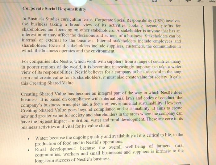 q1:Using examples from the case study, analyse