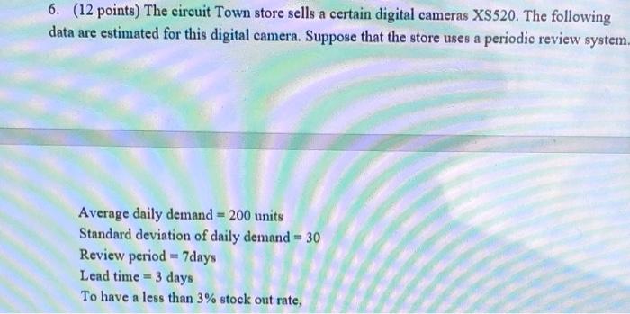 please complete all steps and show all work 6.