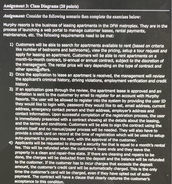 Assignment 3: Class Diagrams (20 points)