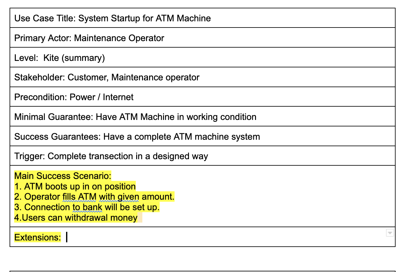 Use Case Title: System Startup for ATM Machine