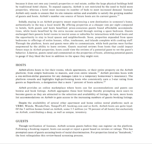 Evaluate changes in the hotel /bed n breakfast