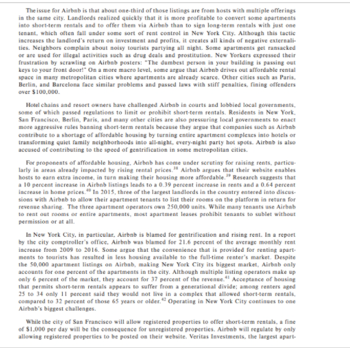 Evaluate changes in the hotel /bed n breakfast