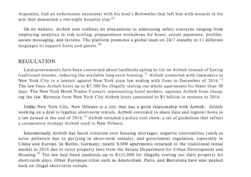 Evaluate changes in the hotel /bed n breakfast