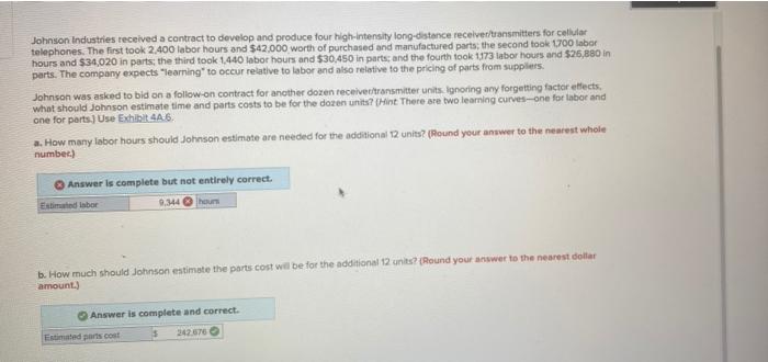 pls help i will like Johnson Industries received