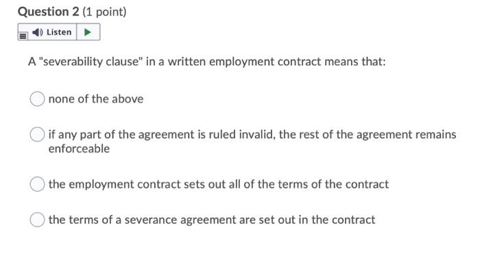 Question 12 (1 point) Listen The court can imply