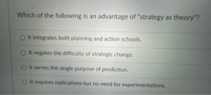 Which of the following is an advantage of