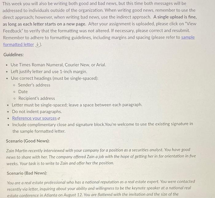 good news letter This week you will also be