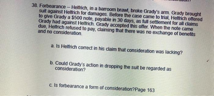 Business law 38. Forbearance - Helfrich, in a
