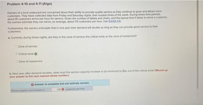 help Problem 4-10 and 4-11 (Algo) Owners of a