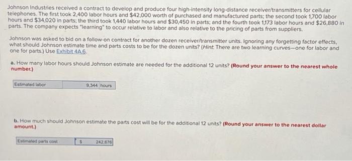 Johnson Industries received a contract to develop