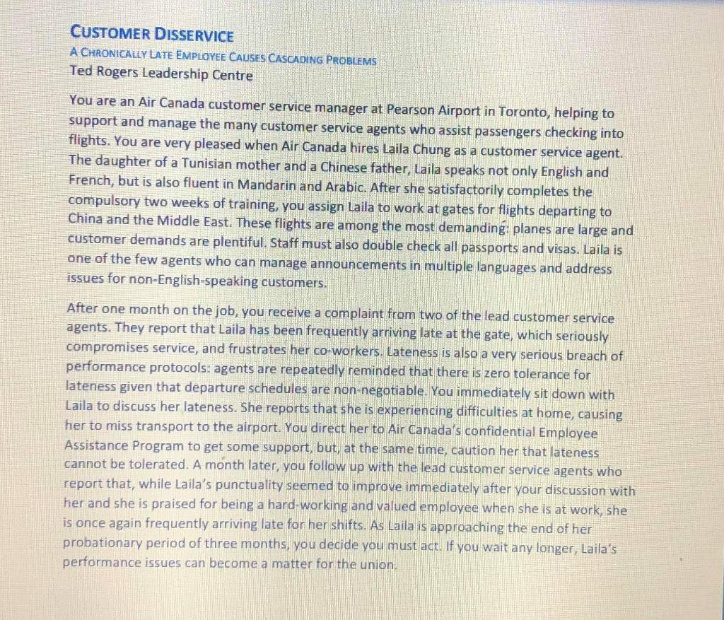 Read the case study and respond to the question