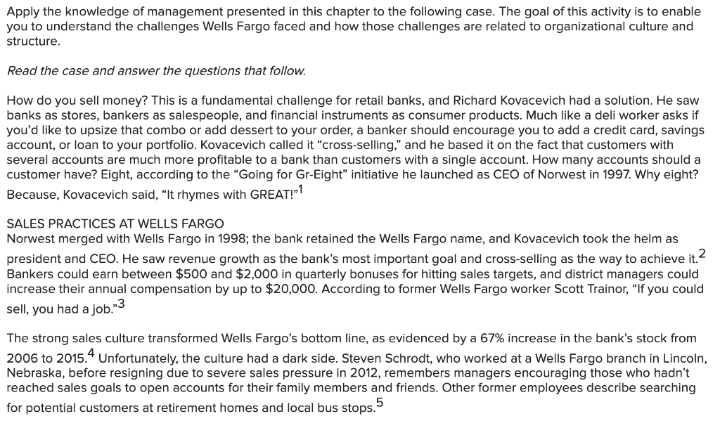 Apply the knowledge of management presented in