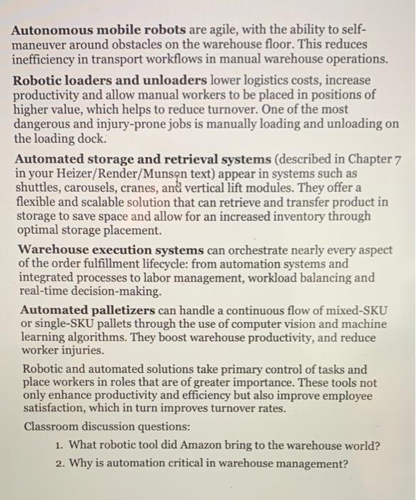 answer the two classroom discussion questions