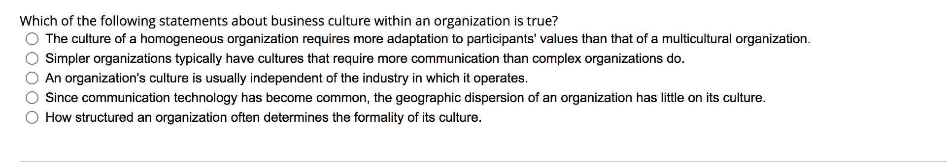 Which of the following statements about business