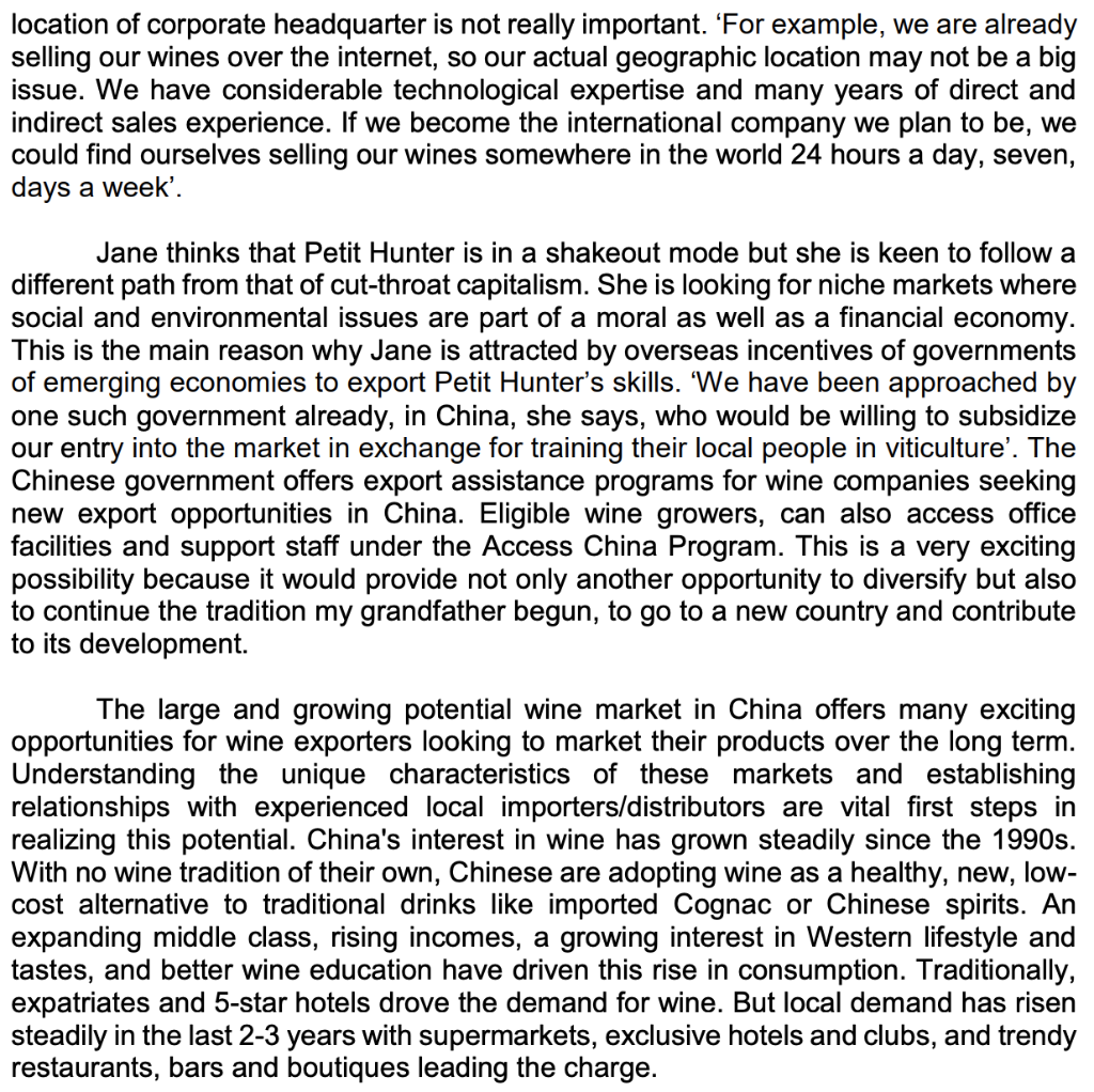 Case 1: Big Opportunities For Small Vineyard