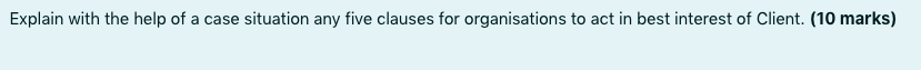 Explain with the help of a case situation any