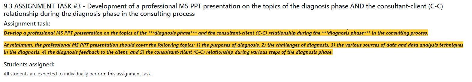 9.3 ASSIGNMENT TASK #3 - Development of a
