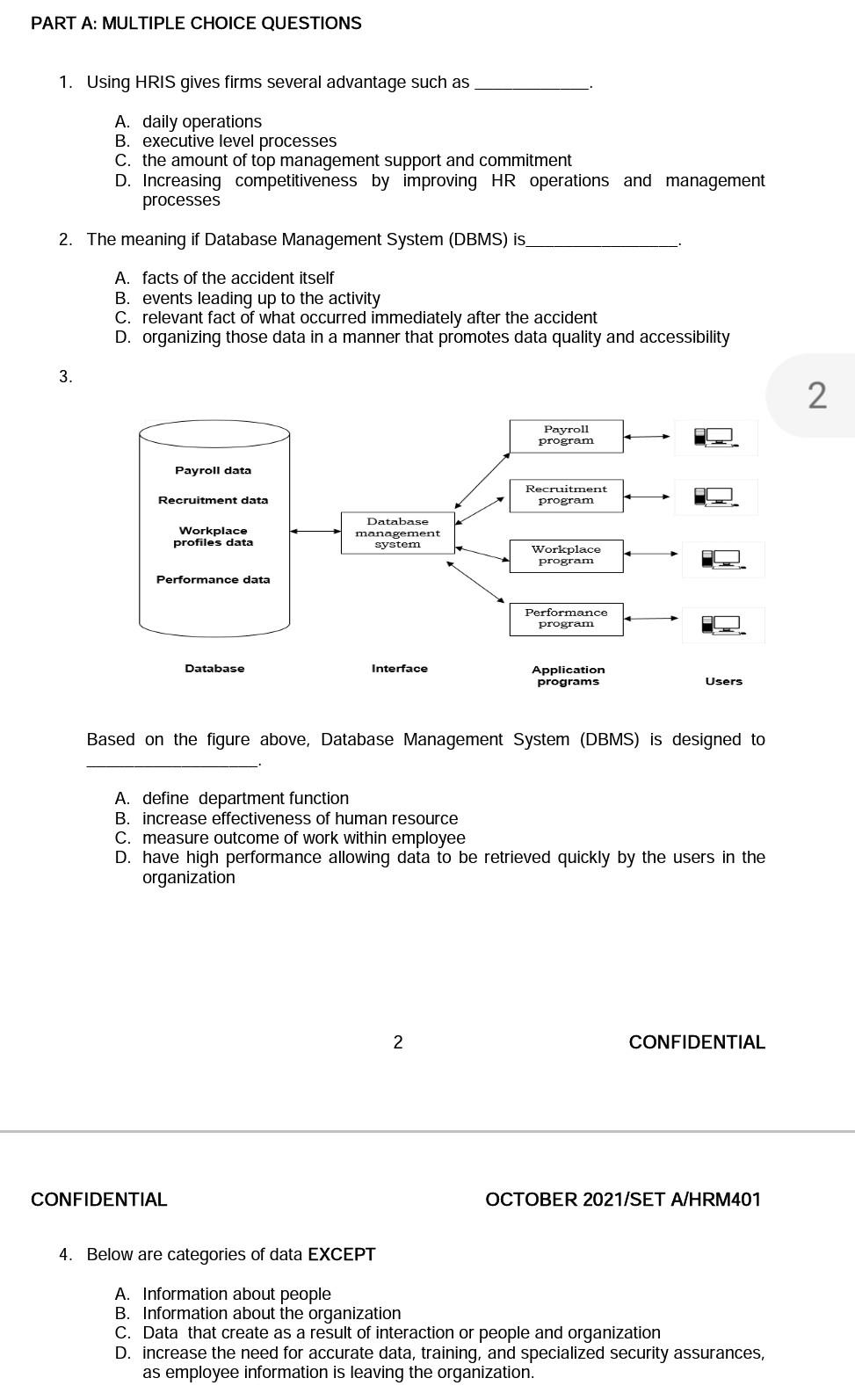 human resource information system PART A: