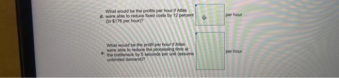 What would be the profits per hour if Atlas d.