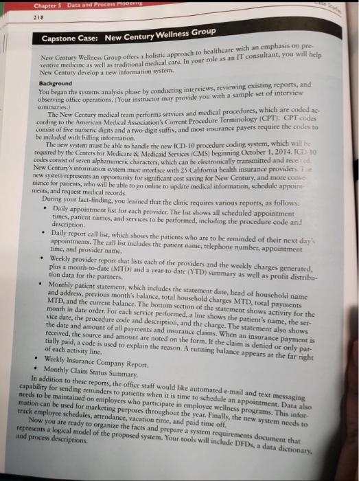 (Page 218) Tasks 1: Prepare a context diagram for