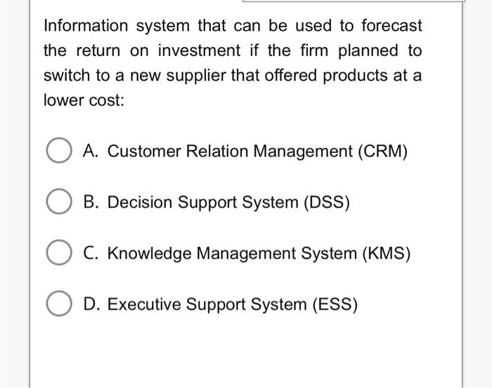 Information system that can be used to forecast
