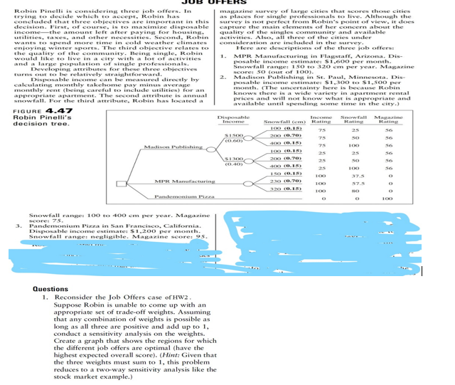 FERS Robin Pinelli is considering three job