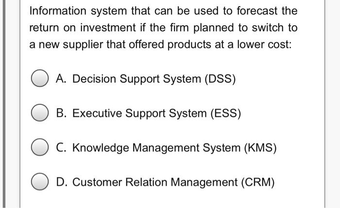 Information system that can be used to forecast