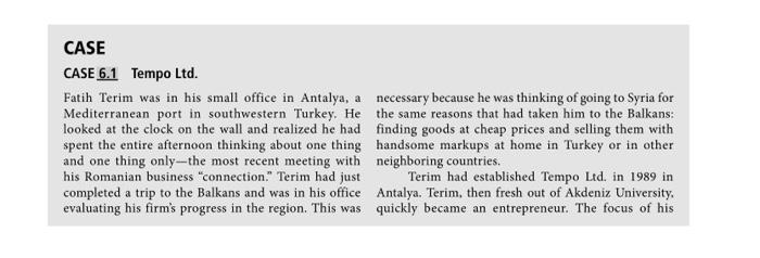 CASE CASE 6.1 Tempo Ltd. Fatih Terim was in his