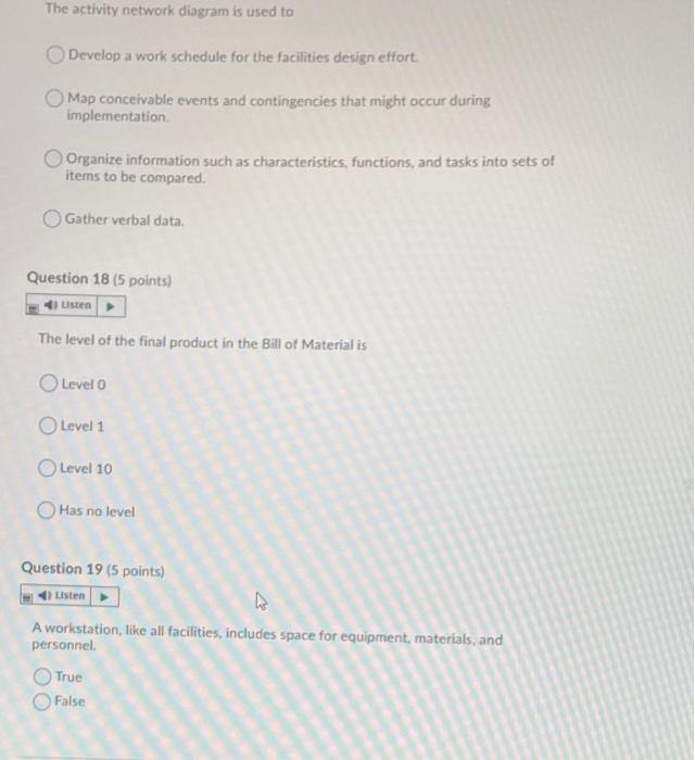 The activity network diagram is used to Develop a