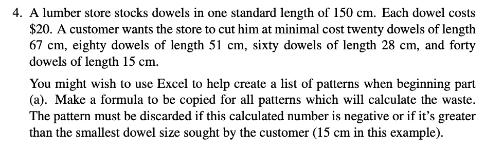 a) formulate an algebraic model for the question.