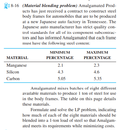 Use solver in excel to solve please... show