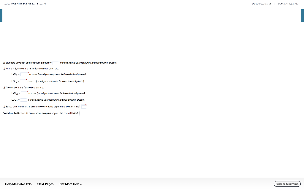 Refer to Table S8.1. Factors for Computing