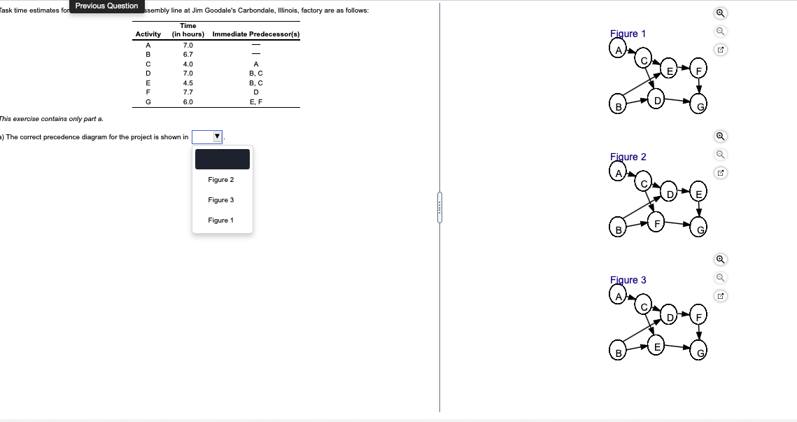 Task time estimates for Previous Question ssembly