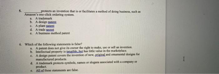 5. protects an invention that is or facilitates a