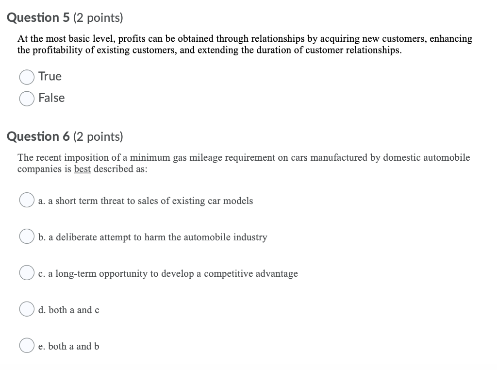 Question 5 (2 points) At the most basic level,