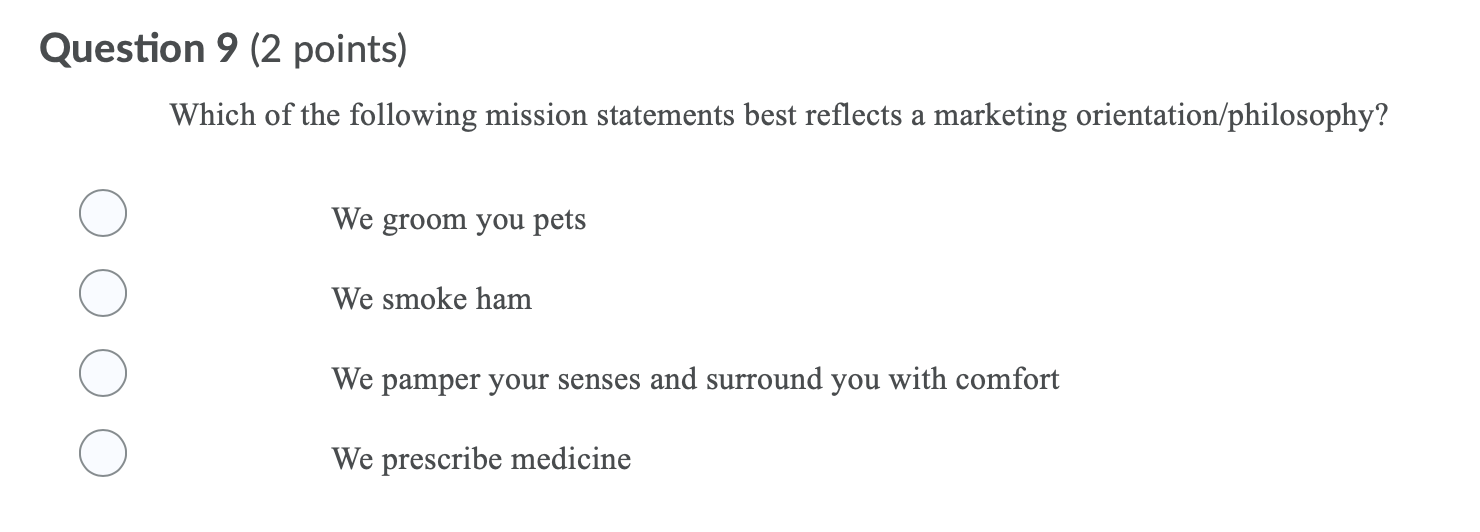 Question 5 (2 points) At the most basic level,