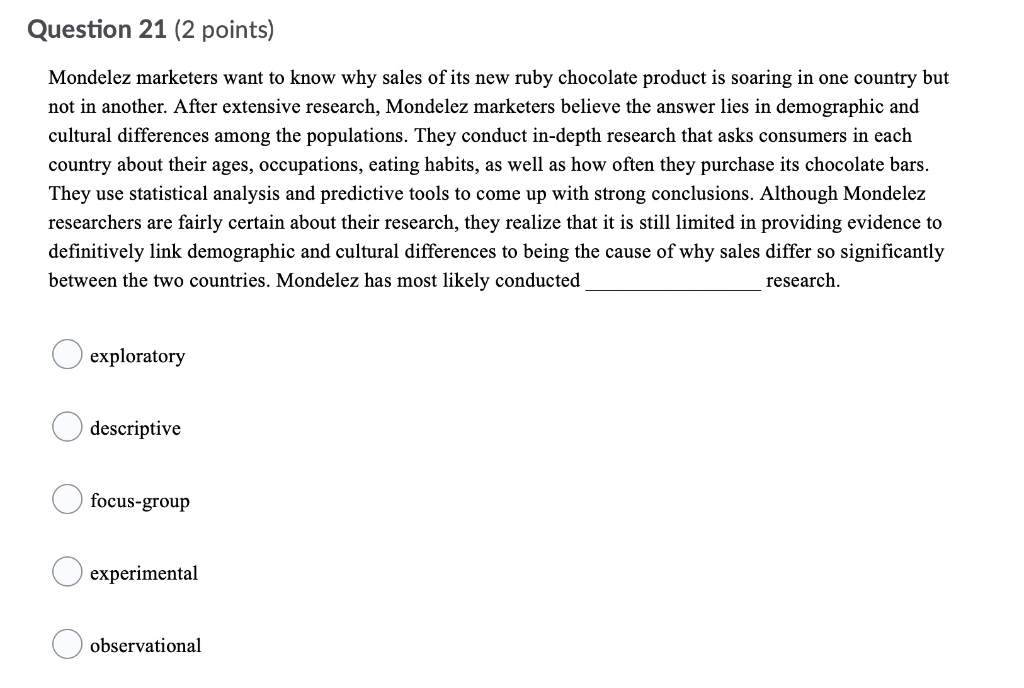 Question 20 (2 points) The Buddhas Brew Kombucha