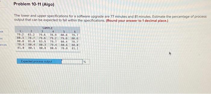 Problem 10-11 (Algo) The lower and upper