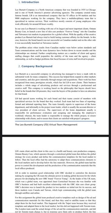 Read the Leo Burnett: Virtual Team Management