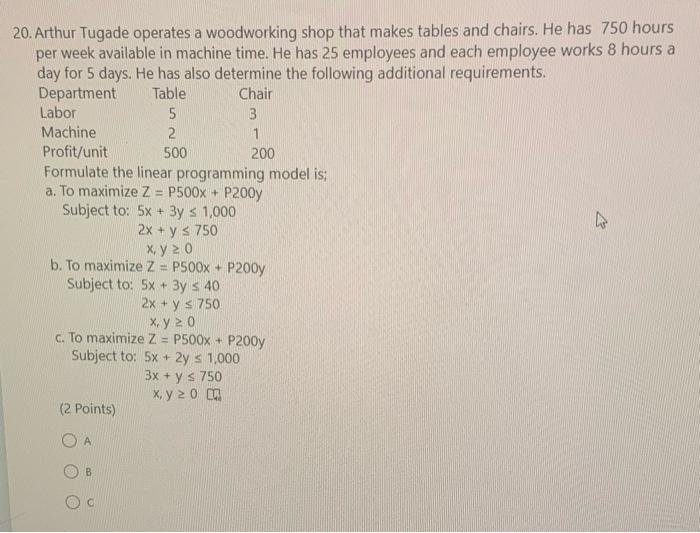 please answer the 2 questions immediately 20.