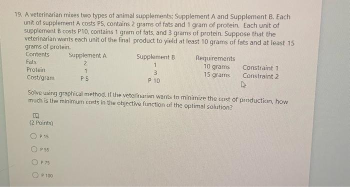 please answer the 2 questions immediately 20.