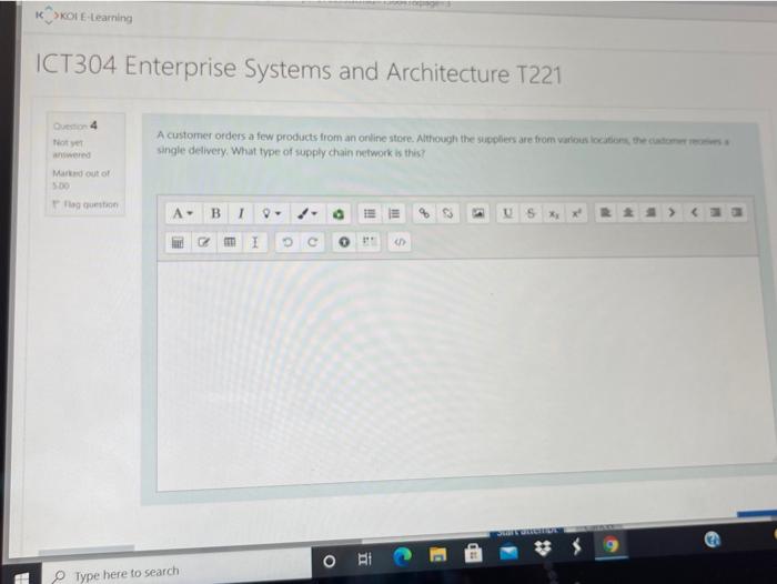 nenterprise system KKOI E-Learning ICT304