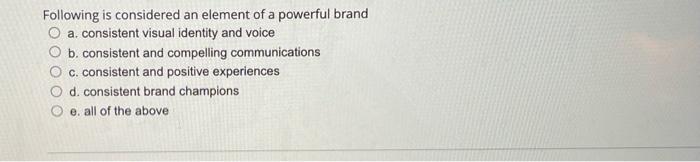 Following is considered an element of a powerful