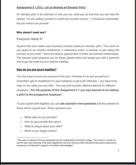 Assignment #1 (5%) - Let us develop an Elevator