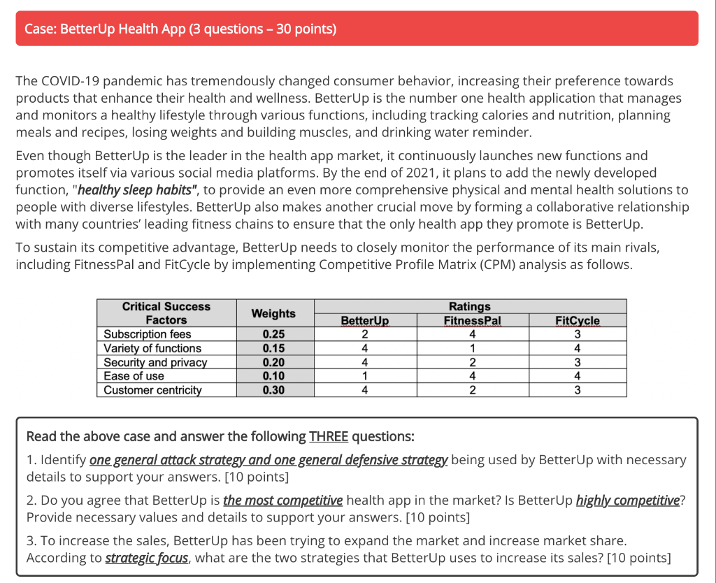 Case: BetterUp Health App (3 questions - 30