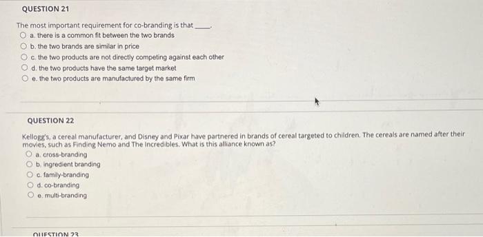 QUESTION 21 The most important requirement for