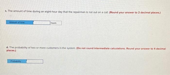 Problem 18-1 (Algo) Repair calls are handled by