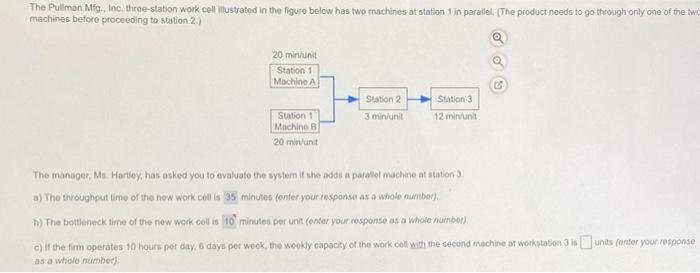 The Pullman Mia, Inc. three station work coll