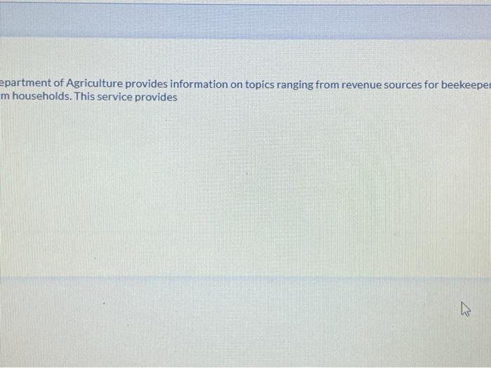 The economic research service of the US