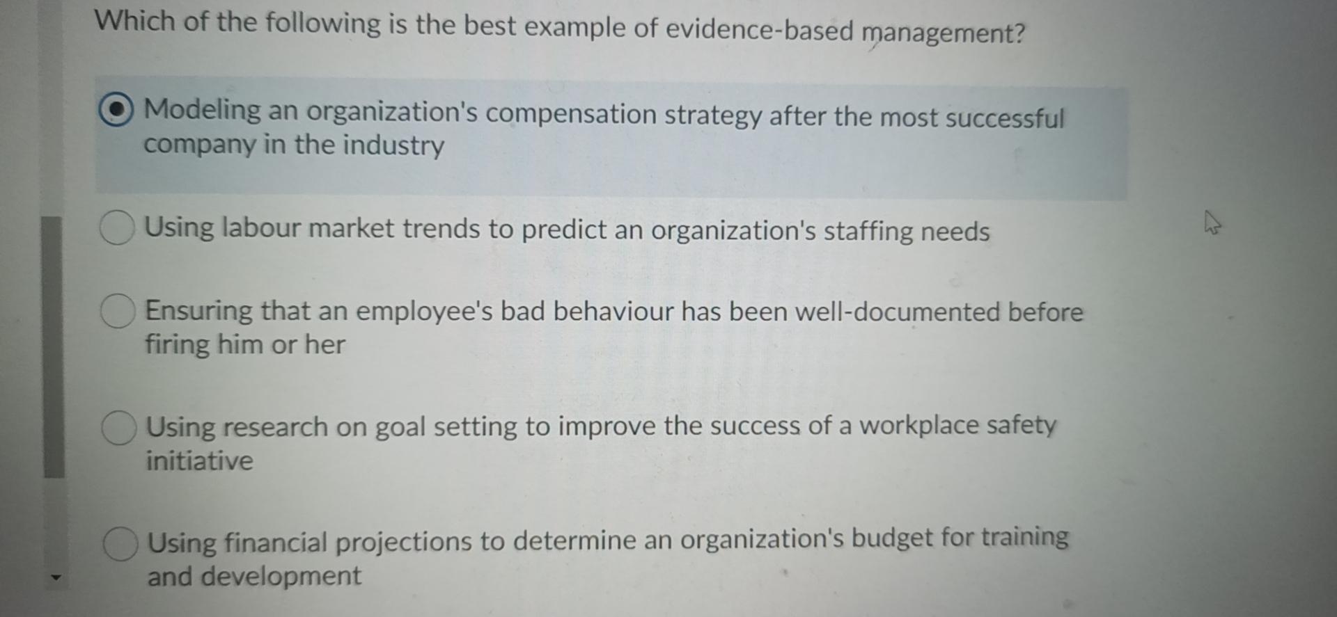 Which of the following is the best example of